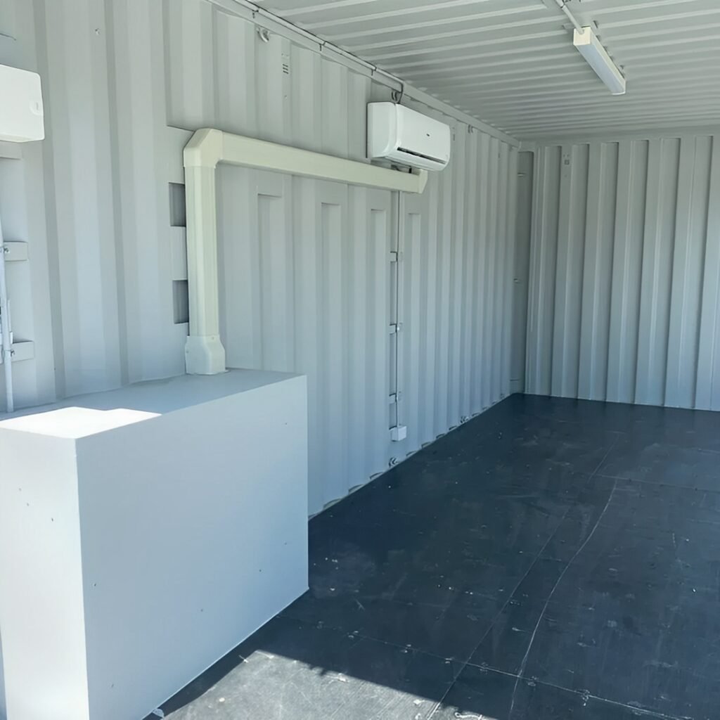 Modified 20FT container office with Glass door & AC 3
