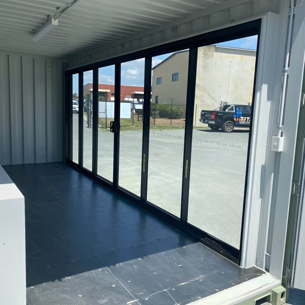 Modified 20FT container office with Glass door & AC 4