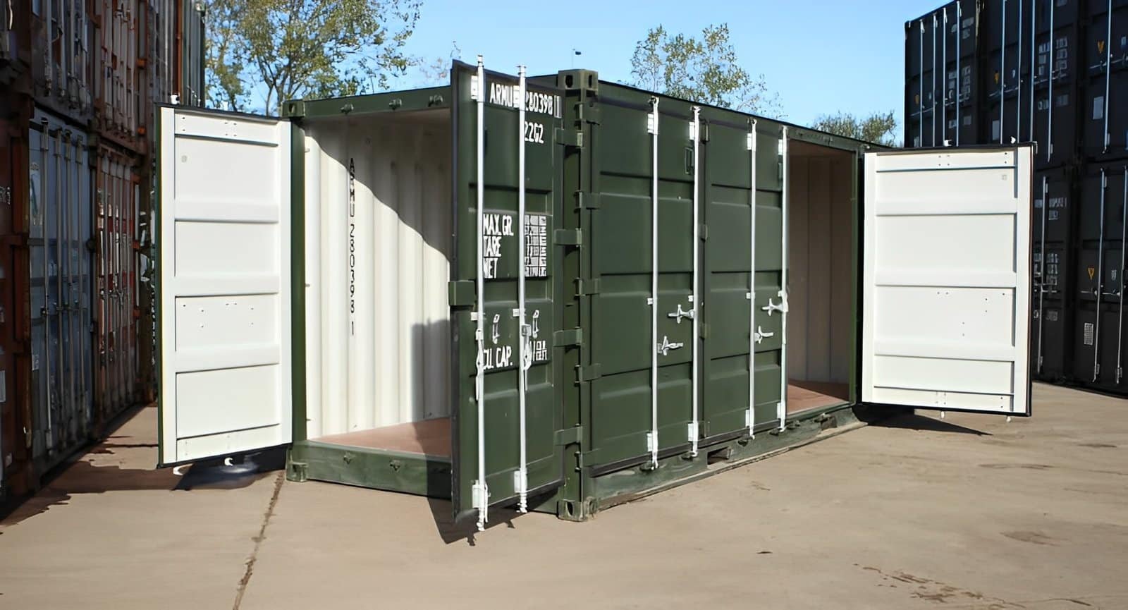 Used 20ft Open Side Shipping Container &#8211; Full Side Access Steel Storage Unit